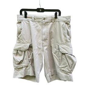 Polo Ralph‎ Lauren Cargo Shorts Utility Distressed Baggy in Beige, Size 36